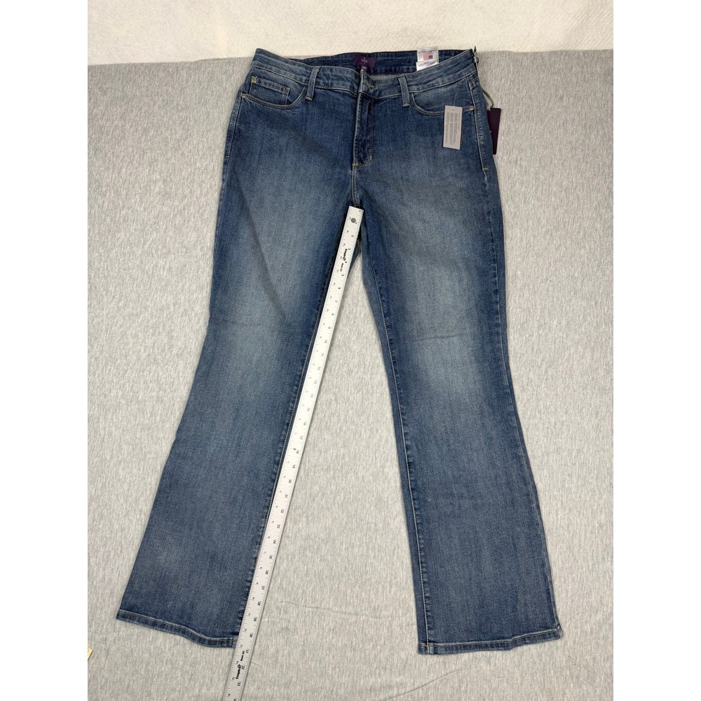 NYDJ Womens Bootcut Jeans Medium Wash Blue Lift Tuck 14W VABSJ32D54298